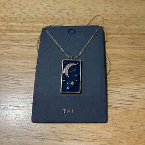 NWT Women Tai The Shore Club Turks + Caicos Moon Stars Pendant Chain Necklace